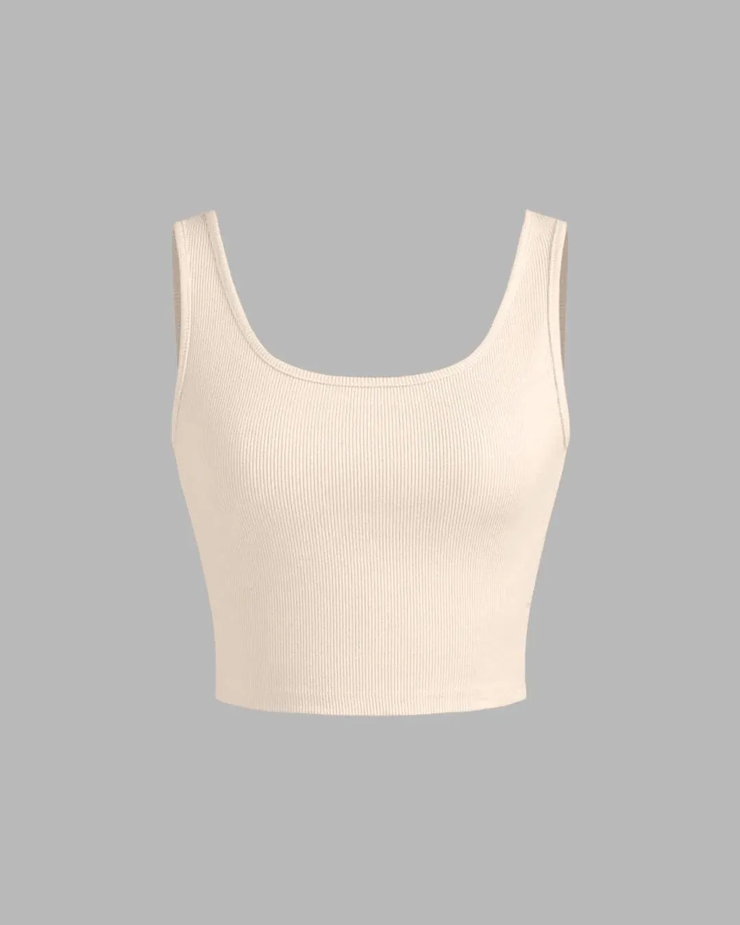 Terry Round Neck Vest & Crop Top - Image 4
