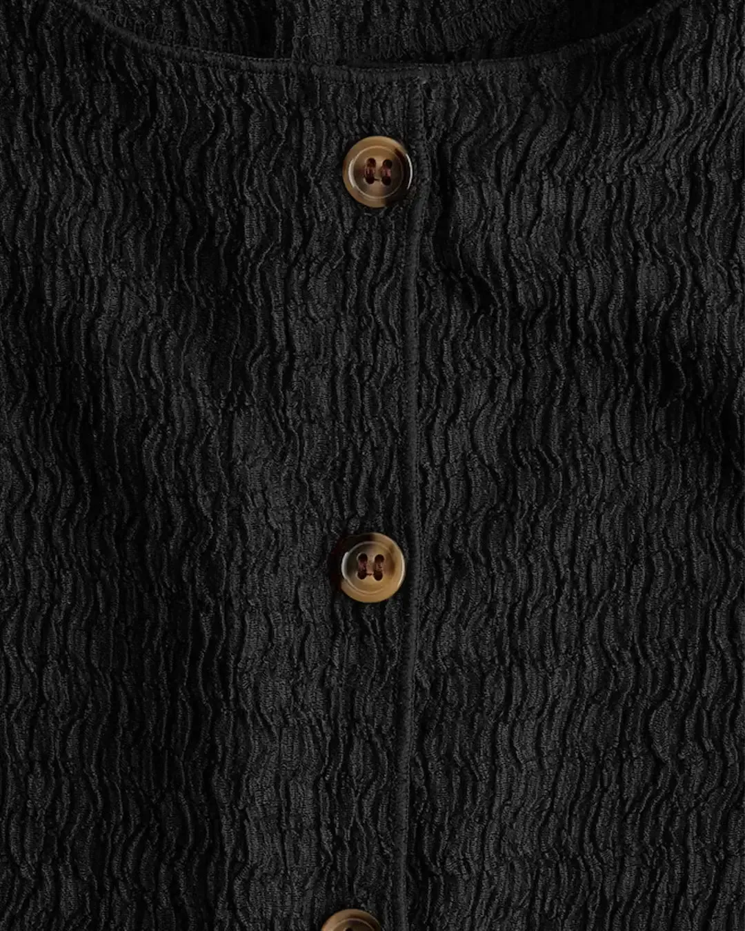 Textured Jersey Waistcoat In Black - Image 4