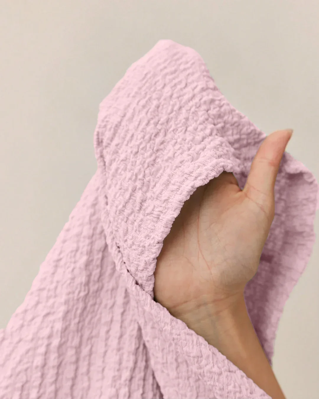 Textured Knit Boxy Fit Top in Baby Pink - Image 3