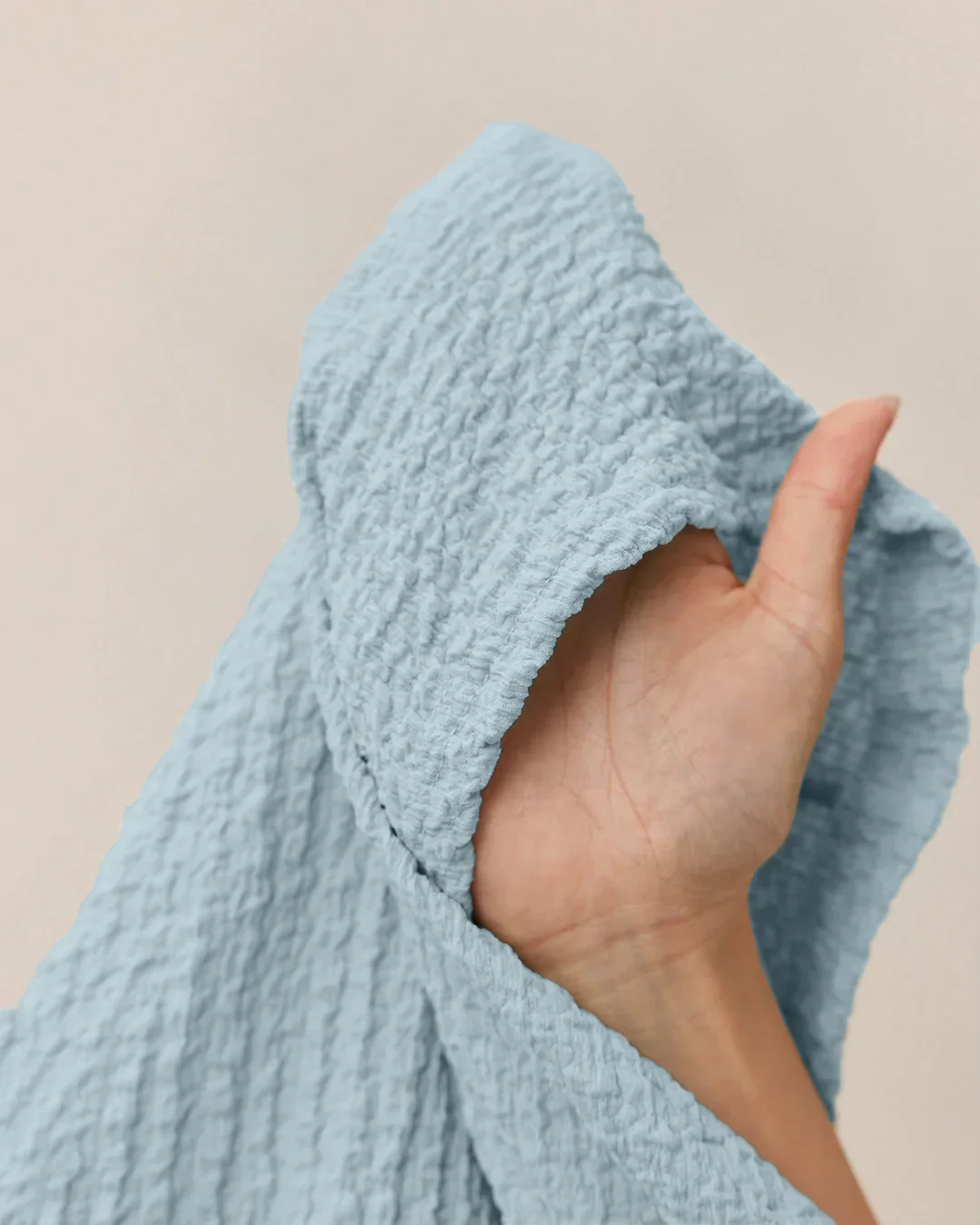 Textured Knit Boxy Fit Top in Sky Blue - Image 3