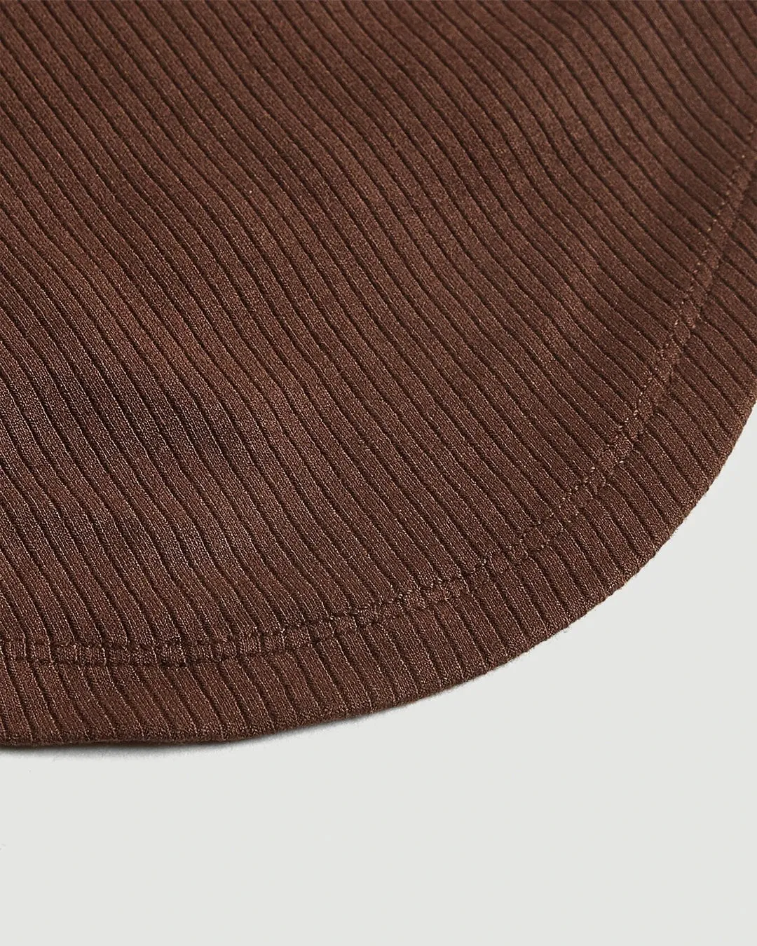 Tie Around Corset Off Shoulder Top In Chocolate Fonde - Image 3