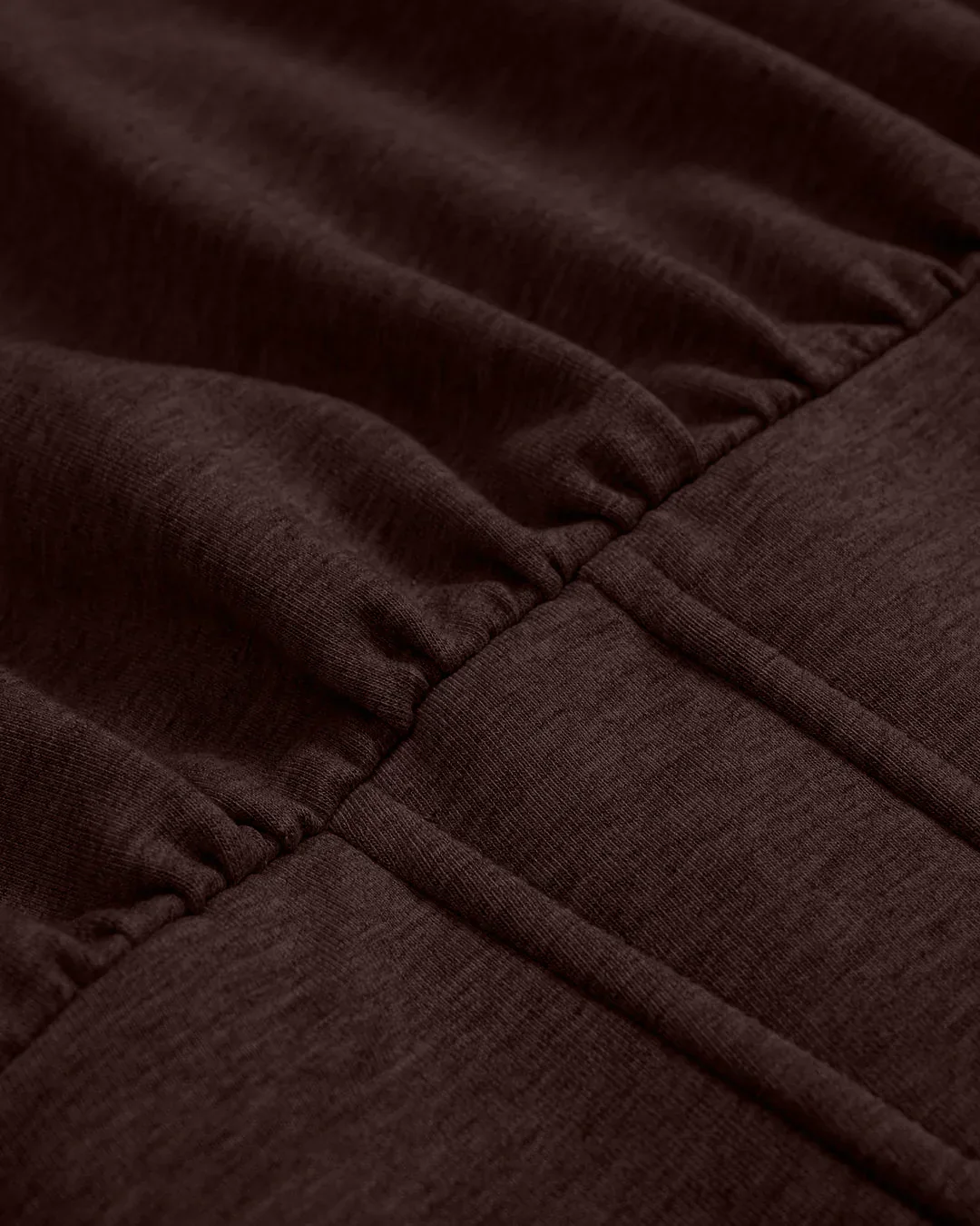 Tie-Back Asymmetrical Shoulder Corset Waist Top in Chocolate - Image 3