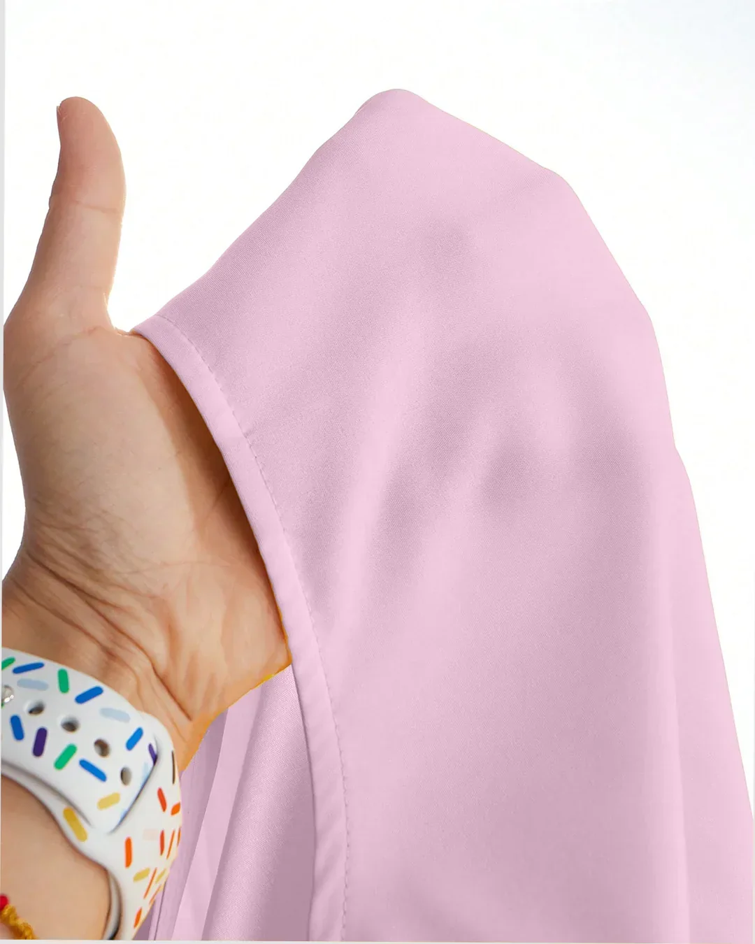 Tie Front Long Sleeve Ruffle Hem Top in Pink - Image 3