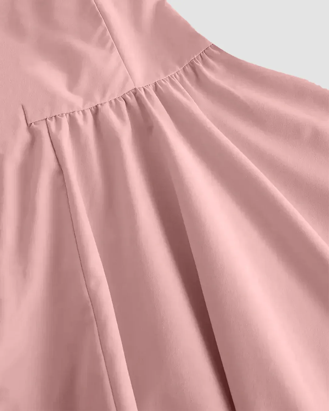 Tie Strap A-Line Mini Dress in Dusty Pink - Image 3