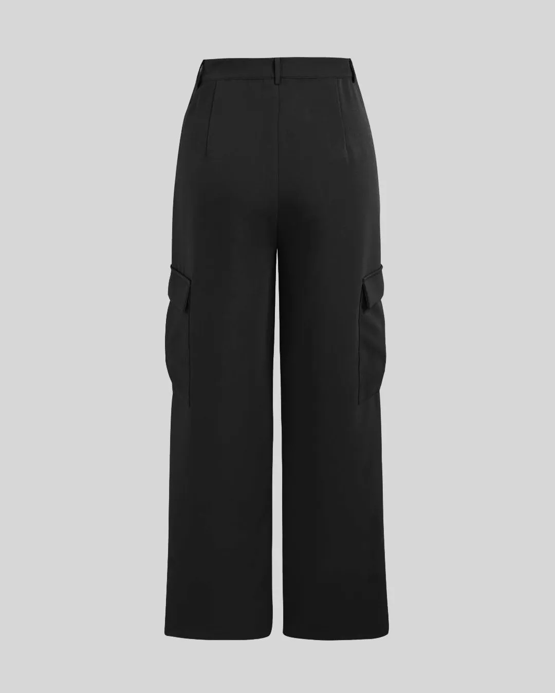 Trending Cargo In Black With Pockets - Image 2