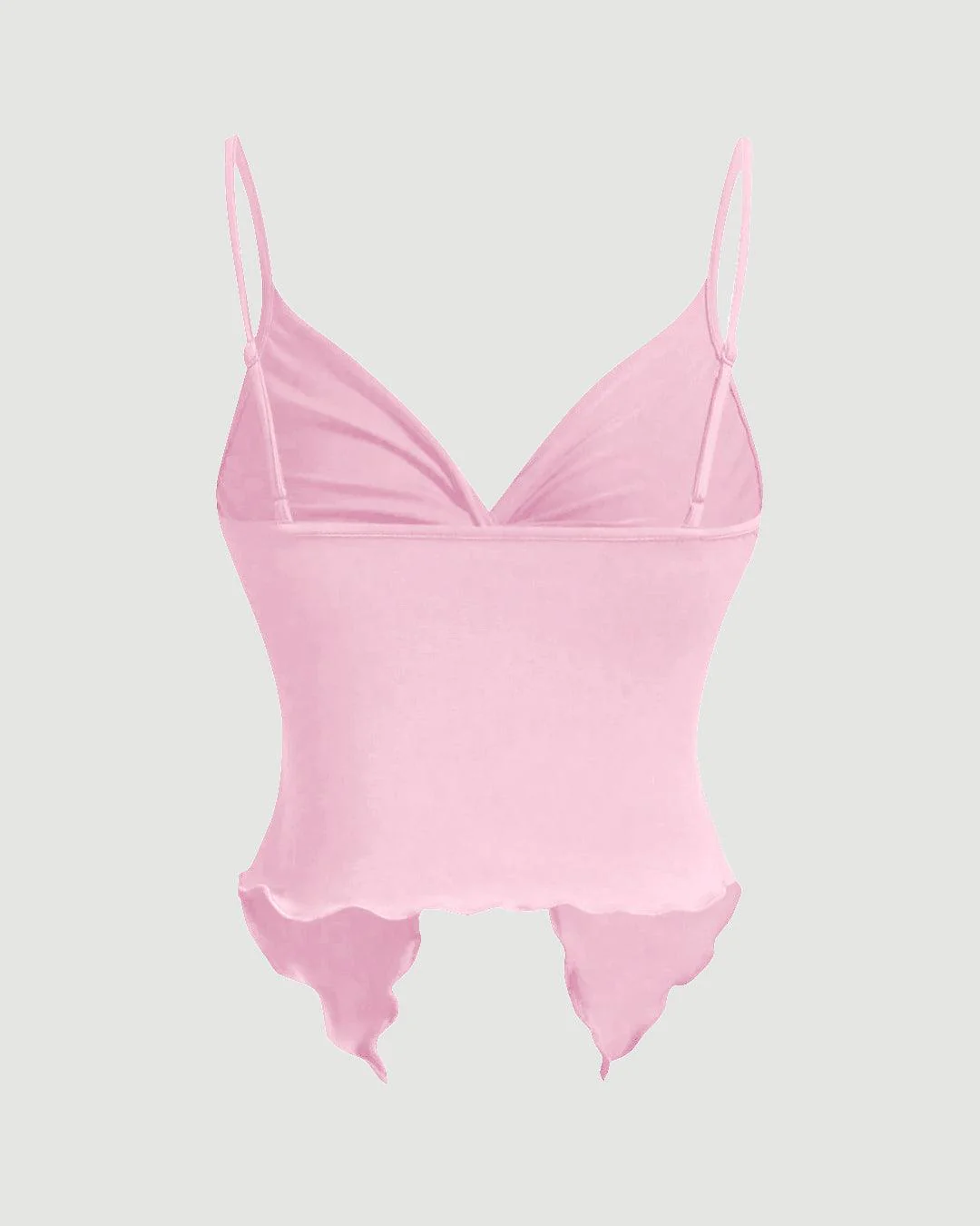 Twist Front Crisscross Sleeveless Top In Pink - Image 2