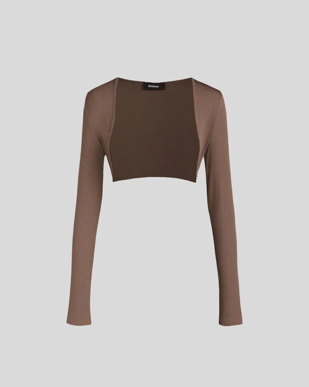 Two Piece Elegant Bodycon Dress With Shrug In Brown - Image 6