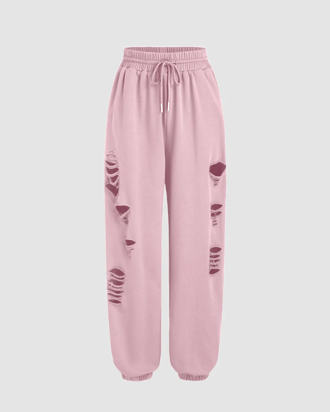 Two Piece Fall Travel Vacation Trendy Loungewear Set In Baby Pink - Image 5