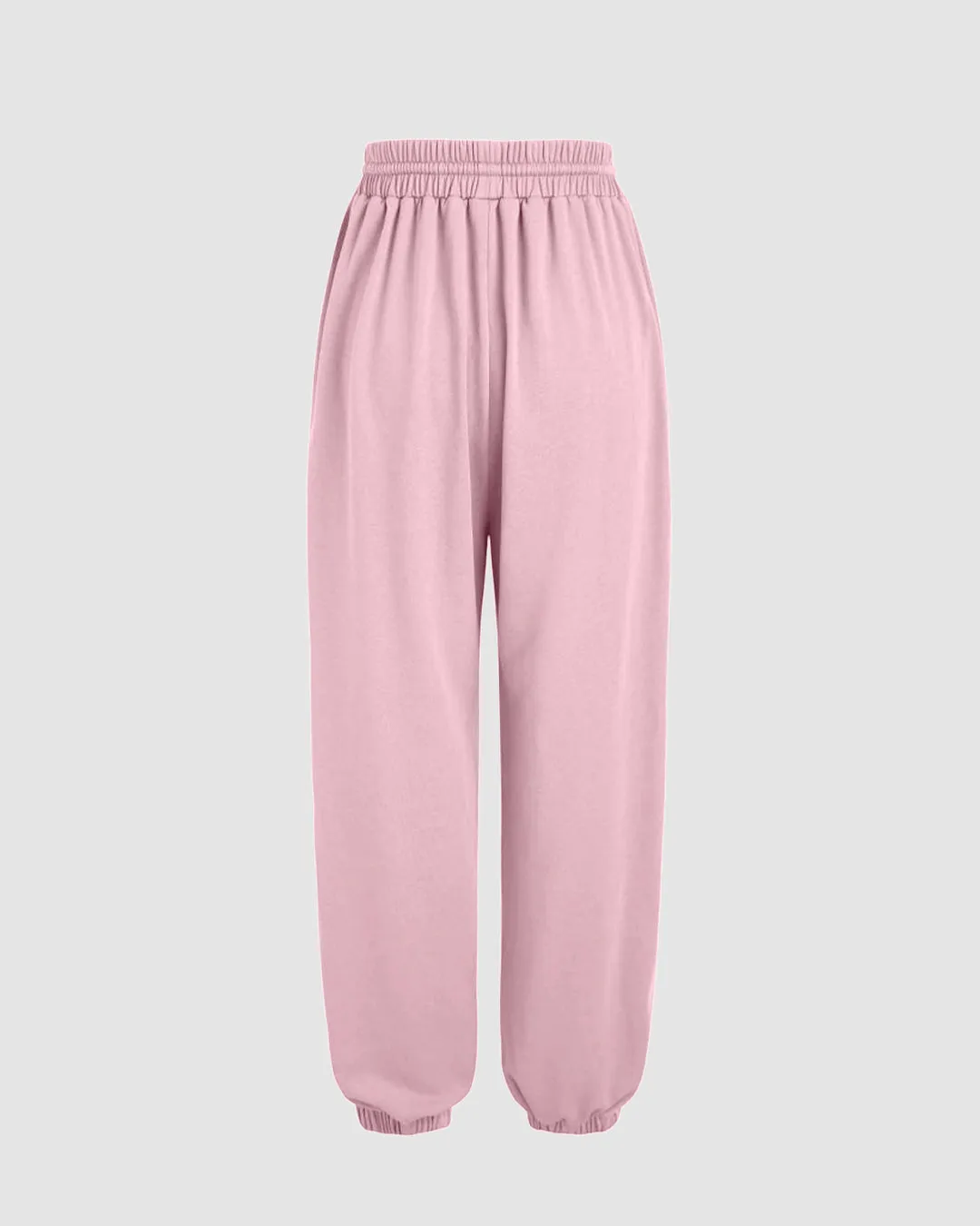 Two Piece Fall Travel Vacation Trendy Loungewear Set In Baby Pink - Image 6