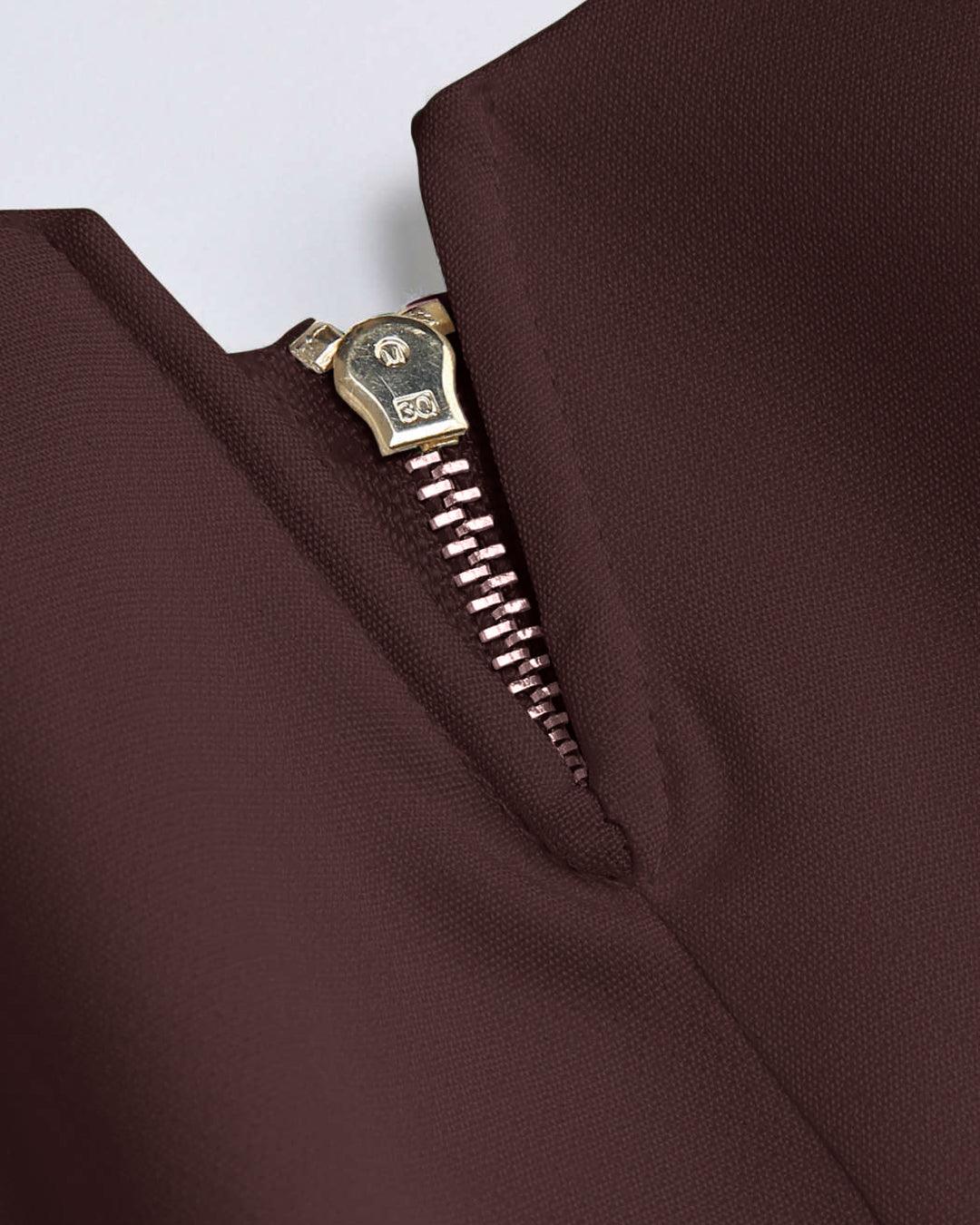 Two Piece Set: Aesthetics Brown Top With Trouser - Image 3