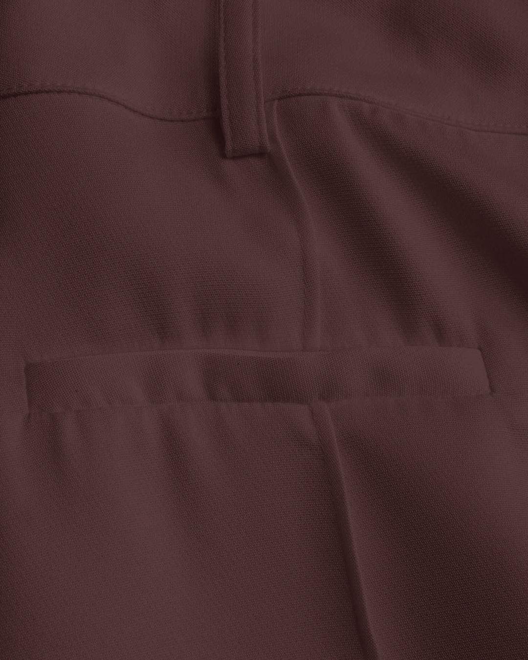 Two Piece Set: Aesthetics Brown Top With Trouser - Image 4