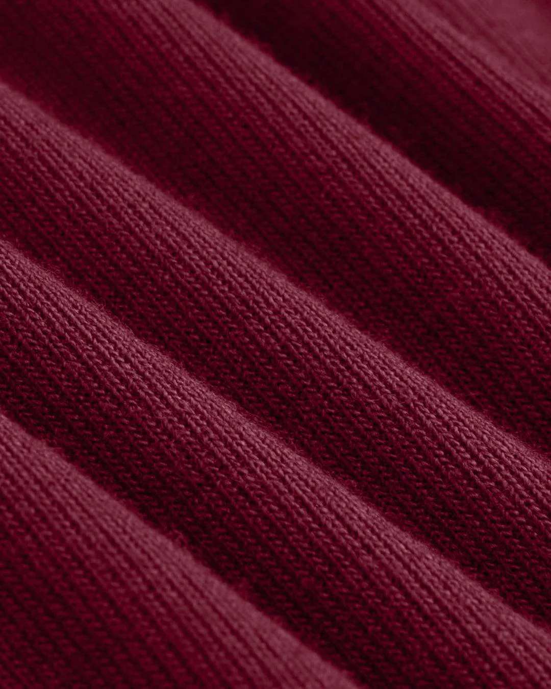 Lace Trim V Neck Ruched Full Sleeve Top in Maroon - Image 4