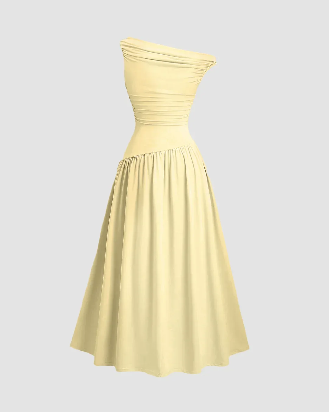 Vanilla Off-Shoulder Fit & Flare Midi Dress - Image 3