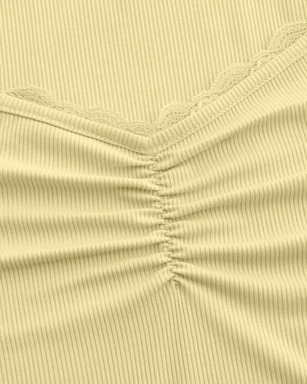 Vanilla Ruched Front Mesh Full Sleeve Top - Image 3
