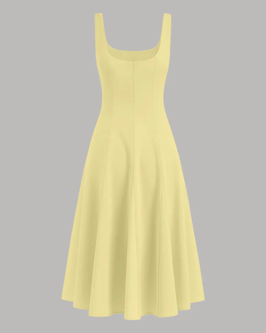Sleeveless Fit and Flare Dress in Vanilla - Image 2