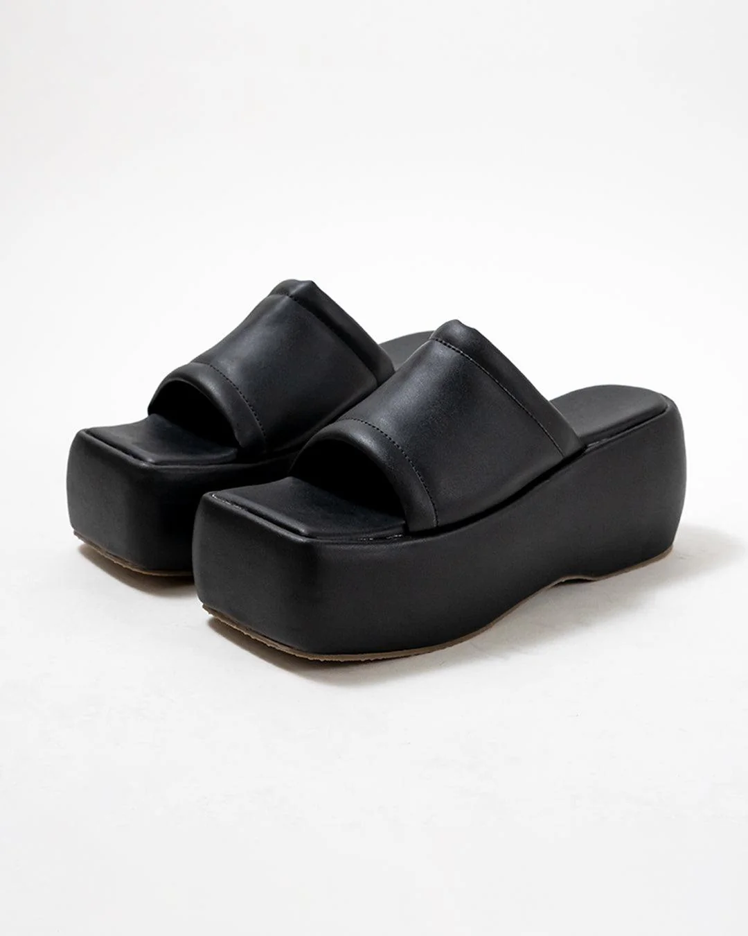 Vintage Vibe City Girl Black Platforms Footwear - Image 5