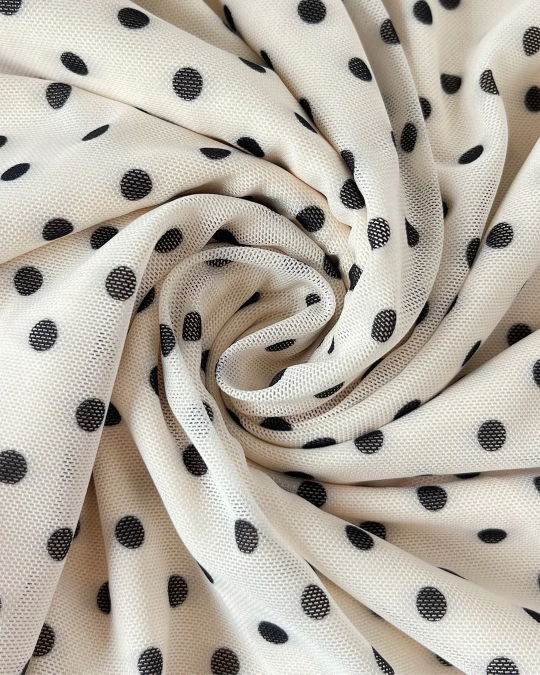 White Polka Dot Square Neck Short Sleeve Slit Maxi Dress - Image 4