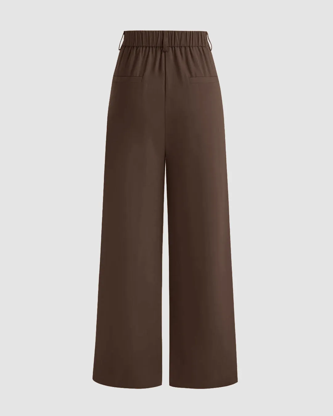 Wide-leg Tailored Trousers In Brown - Image 2