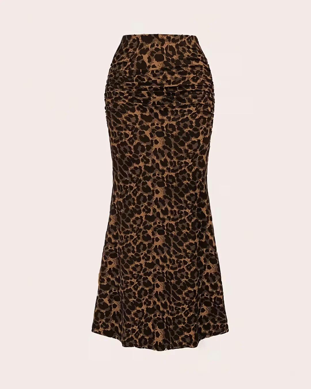 Women's Leopard Print Pleated midi Skirt - Image 2