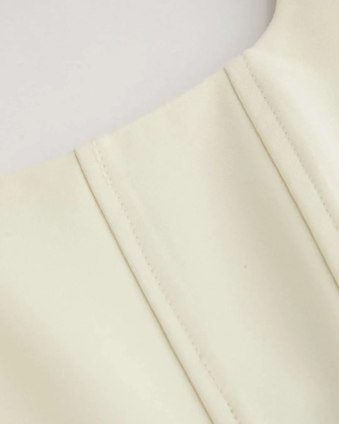 Woven Square Neck Ruffle Off White Mini Dress - Image 5