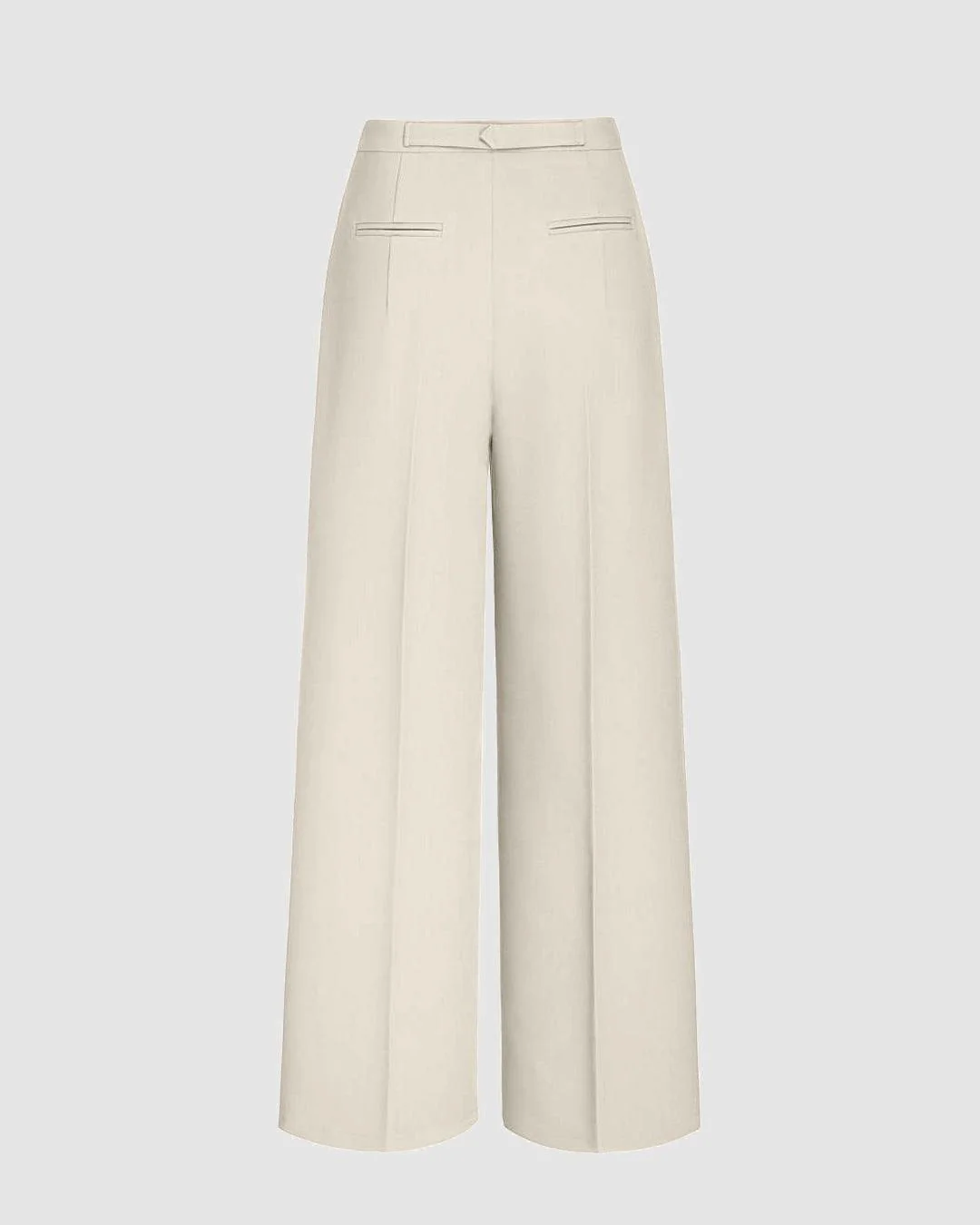 Wrapped Pleated Trouser Without Belt In Off White - Image 3