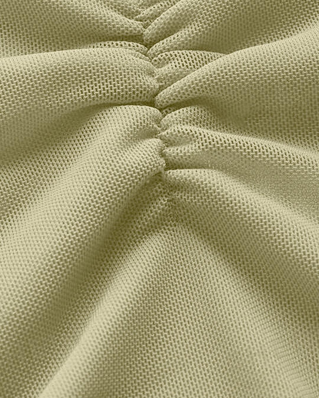 Y2K Ruched Tie Backless green Mesh Top - Image 3